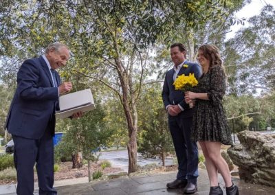 Phil Timbrell, Blue Mountains wedding celebrant at Glenbrook Park for an elopement