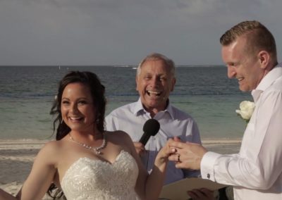 Happy couple getting married by Phil Timbrell, a Blue Mountains wedding celebrant